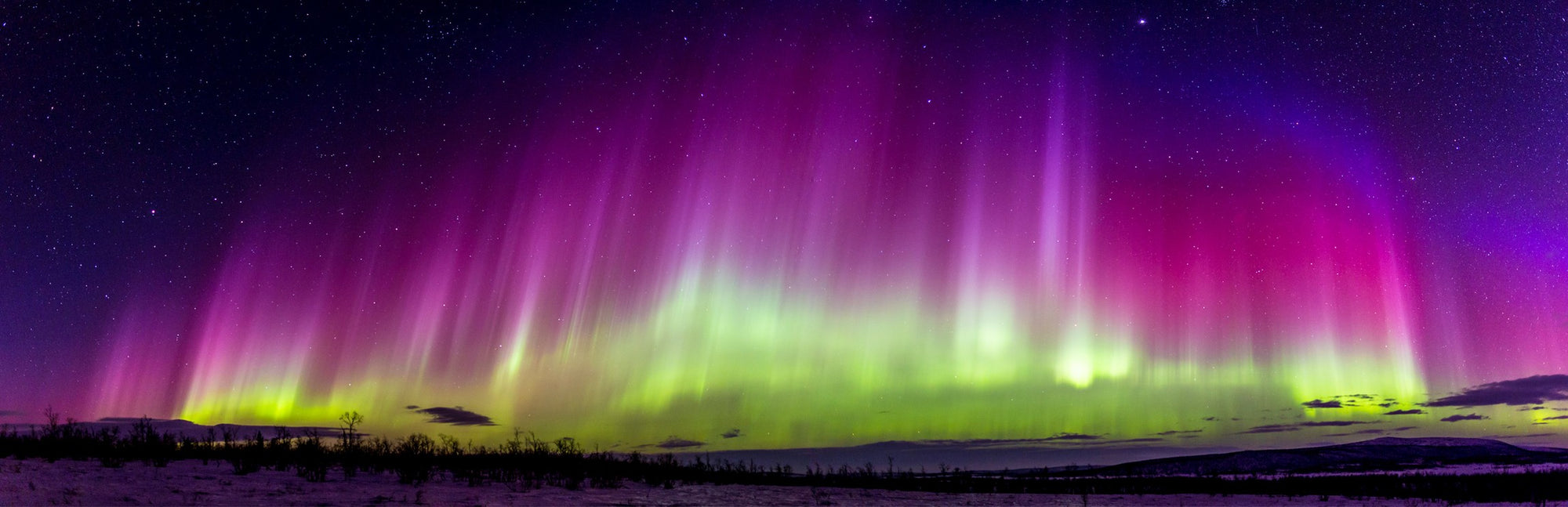 St Patricks day Aurora, Kilpisjarvi, Finland. aurora borealis, northern light, corona